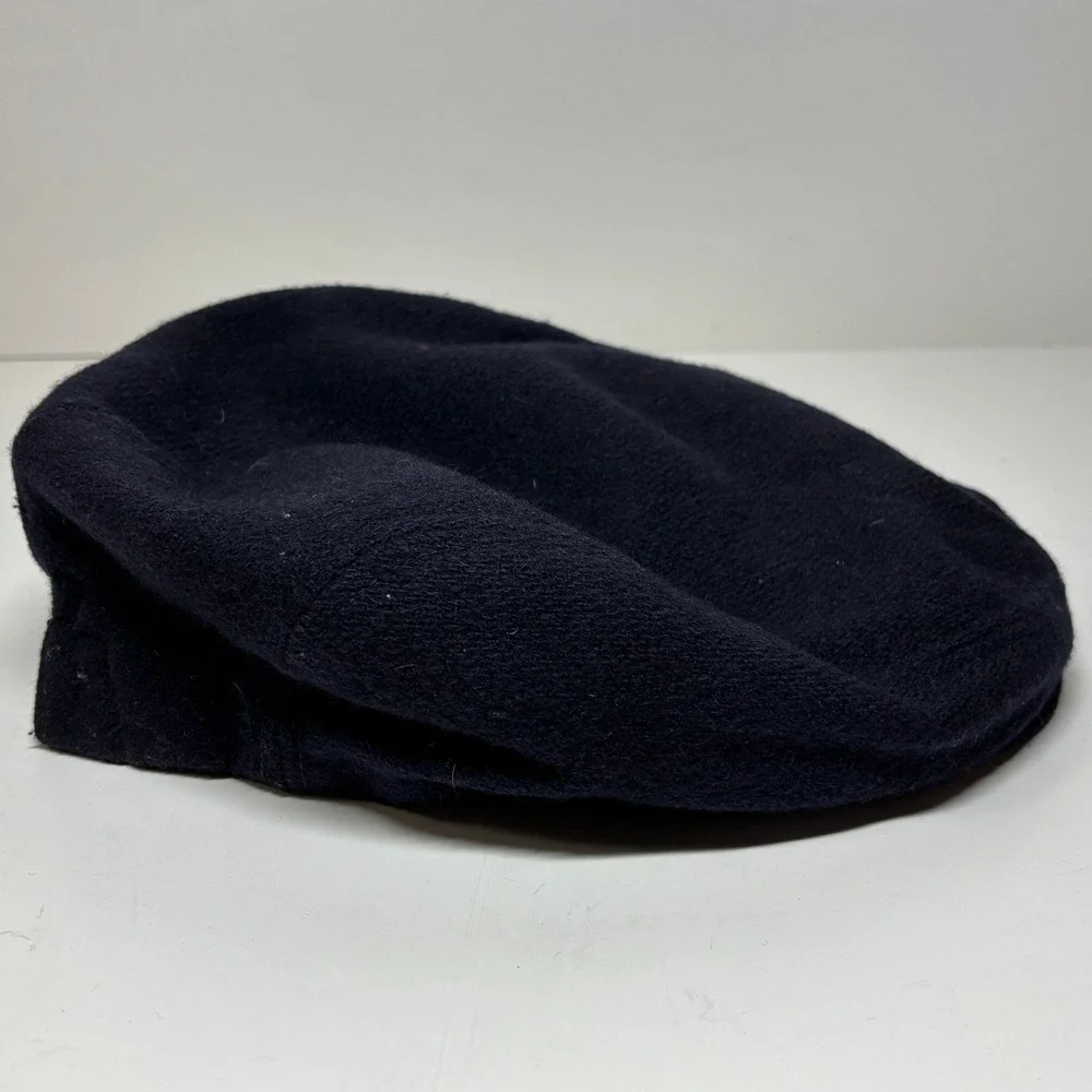Dorfman Pacific Mens Dark Navy‎ Wool Blend Flat Cap Hat Size Large